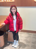 雅鹿親子裝2025新款兒童羽絨服短款男童女童大童寶寶加厚洋氣外套冬裝 紅色 高端提花面料 130 曬單實(shí)拍圖