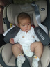 貝倍適（BAYBETSS）兒童安全座椅汽車用0-4-12歲寶寶360度旋轉嬰兒車載坐椅ISOFIX 米灰色【遮陽棚+上拉帶+側保護】 曬單實拍圖