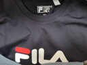 FILA 斐樂(lè )官方男女同款針織T恤2025年夏季純棉寬松休閑情侶短袖t恤 曬單實(shí)拍圖