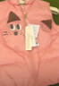 馬·拉?。∕.Latin）/童裝兒童羽絨服冬新款男女小童小貓造型戶外羽絨馬甲 珊瑚粉 130cm 曬單實拍圖