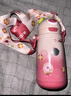 babycare草莓兒童保溫杯嬰幼兒寶寶水杯吸管杯學(xué)飲杯外出水壺兒童水杯 贈直通吸嘴-背帶款引力洋紅 450ml 曬單實(shí)拍圖