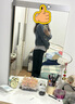 她池港風(fēng)寬松復(fù)古牛仔服女2025秋裝新時(shí)尚毛邊休閑單排扣外套 曬單實(shí)拍圖