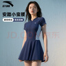 安踏（ANTA）小蠻腰泳衣女士連衣裙式成人保守泳裝修身顯瘦遮肉彈力溫泉泳衣 M 曬單實(shí)拍圖
