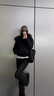 棉致美式復古加厚連帽棉服女冬季新款小個(gè)子保暖棉衣外套羽棉襖絨服 XZX206藏青色【高品質(zhì)】 M 105-120斤 曬單實(shí)拍圖