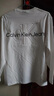 CALVIN KLEIN JEANS浮雕長(cháng)袖刺繡純.棉新款字母T恤百搭圓領(lǐng)同款上衣情侶男女寬松印花 白色浮雕 L  120-140斤 曬單實(shí)拍圖