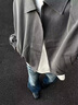杜小閑cleanfit灰色短款外套男春秋季美式正肩oversize墊肩翻領(lǐng)行政夾克 灰色 【cleanfit】 XL [推薦120-140斤] 曬單實拍圖