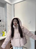 鴨鴨（YAYA）羽絨服女短款2025年新款中式盤扣流蘇衣服時(shí)尚國潮保暖鴨絨外套XH 粉色 S /155 曬單實(shí)拍圖