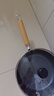 臻三環(huán)手工鐵鍋平底煎鍋烤肉煎鍋無涂層不易粘鍋小平底鍋輔食 廚房好物 烤藍木把 26cm 曬單實拍圖