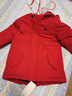 戴維貝拉（DAVE＆BELLA）女童羽絨服男童90絨保暖羽絨衣兒童冬裝幼兒新年寶寶冬季外出服 中國紅DB16448 110 cm（建議身高100-110cm） 曬單實(shí)拍圖