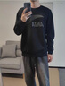 安踏（ANTA）衛(wèi)衣男圓領(lǐng)長(zhǎng)袖t恤2025秋冬季新款青年男士戶外寬松休閑套頭衫男 -5基礎(chǔ)黑/考拉灰 L /175 適合120-140斤 曬單實(shí)拍圖