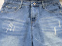【酷爽透氣】男士夏季新款寬松直筒五分休閑短褲牛仔褲超薄中褲 懷舊藍 K505-DL 33 曬單實(shí)拍圖