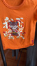 真維斯男童套裝夏季哪吒衣服純棉敖丙夏裝兒童短袖防蚊褲兩件套男孩童裝 明亮橙 倔強哪吒+黑 踏云哪吒X 110 曬單實(shí)拍圖