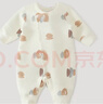巴厘小豬寶寶夾絲連體衣秋冬加厚保暖新生兒衣服初生兒冬季嬰幼兒 哈衣 彩虹夢(mèng)境 59cm 曬單實(shí)拍圖