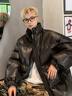 才俏棉服男2025新款冬季情侶裝棉服女學(xué)生韓版寬松加厚外套男女 黑色 M (建議95-110斤) 曬單實(shí)拍圖