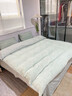 水星系列家紡簡(jiǎn)約高級提花純棉床上四件套全棉雙層紗被套床單床笠輕奢床品新款 M四季款本色海鹽藍 【100%精梳全棉 三層紗提花 【四件套1.5m床笠款】適合200× 床笠款 默認 曬單實(shí)拍圖