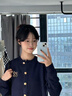 矜持范毛衣女開(kāi)衫外搭2025新款春季學(xué)院風(fēng)寬松百搭針織衫女短款外套 灰色版 M 建議95-105斤 曬單實(shí)拍圖