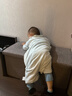 貝肽斯嬰兒睡袋胎脂皮恒溫兒童分腿睡袋嬰幼兒防踢被四季雙層 貝羽藍(lán)M 曬單實(shí)拍圖