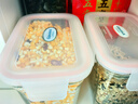 Glasslock密封罐玻璃帶蓋大容量透明密封防潮儲物罐收納雜糧罐920ml 粉色  曬單實(shí)拍圖