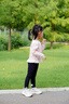 俞兆林（YUZHAOLIN）女童打底褲秋季兒童高彈修身褲子中小童舒適外穿庫(kù) 翩翩蝴蝶 曬單實(shí)拍圖