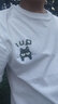 名創(chuàng  )優(yōu)品（MINISO）短袖男純棉休閑寬松夏季圓領(lǐng)百搭青少年潮流半袖t恤 白 L 曬單實(shí)拍圖