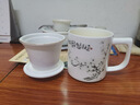 玉蝶景德鎮(zhèn)陶瓷過濾泡茶杯帶蓋水杯辦公室個(gè)人專用杯子男士骨瓷大茶杯 梅有清香 曬單實(shí)拍圖
