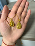 中鑫珠寶喜報三元古法黃金葫蘆吊墜足金999鏤空福祿掛墜男女款禮物 6.18g 曬單實(shí)拍圖