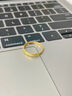 中國黃金（CHINA GOLD）足金幾何菱格戒指女款百搭黃金素圈指環(huán)節日生日禮物送女友愛(ài)人 菱格戒指 約1.7g 曬單實(shí)拍圖