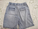婭麗達鎖色牛仔短褲女萊賽爾涼感褲子2025夏季新款直筒五分褲薄款 懷舊藍（B1） 30 曬單實(shí)拍圖