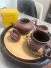 萬(wàn)仟堂（Edenus）茶盤托盤 功夫茶盤干濕兩用 居家商務(wù)茶臺(tái)茶托盤 烏金石茶盤茶具 花開有香02·茶承 曬單實(shí)拍圖
