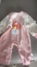 優(yōu)奇嬰兒連體衣春季新款女寶寶0-1歲單層長(zhǎng)袖甜美新生兒哈衣嬰兒服裝 曬單實(shí)拍圖