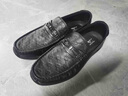 七匹狼男鞋冬季新款豆豆鞋男百搭男鞋子男懶人鞋一腳蹬男鞋休閑皮鞋男 黑色 41 曬單實(shí)拍圖