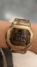 卡西歐（CASIO）手表G-SHOCK經(jīng)典金屬小方塊運(yùn)動(dòng)電子日韓表七夕禮物GMW-B5000GD-9 曬單實(shí)拍圖