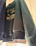 森馬（Semir）衛(wèi)衣女冬季發(fā)熱抑菌抓絨小狗圓領(lǐng)寬松明線上衣套頭衫101724116018 曬單實(shí)拍圖
