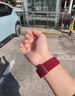 適用蘋(píng)果S11手表表帶S10尼龍編織applewatch9磁吸扣高級腕帶 酒紅色 適用iwatch S6/5/4/SE【40mm】 曬單實(shí)拍圖