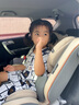 貝倍適（BAYBETSS）兒童安全座椅汽車(chē)用0-4-12歲寶寶360度旋轉嬰兒車(chē)載坐椅ISOFIX 米灰色【遮陽(yáng)棚+上拉帶+側保護】 曬單實(shí)拍圖