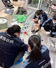 森問秋冬保潔員工作服衛(wèi)衣定制酒店商場小區(qū)物業(yè)酒店清潔阿姨工裝外套 常規(guī)款--藏青拼藍色 XL 曬單實拍圖
