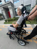 Vecin維馳鋁合金輪椅折疊超輕便可躺式老年人專用旅行便攜式代步手推車 7旗艦加大版+減震可躺150°+碳纖維轉印+帶拉桿 曬單實拍圖