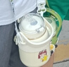 森森貓兒童保溫杯男女孩上學(xué)專用吸管水杯子316不銹鋼小學(xué)生可愛大肚杯 熊貓大肚綠+杯刷+3D貼 700ml 曬單實(shí)拍圖