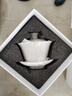 金鑲玉 功夫茶具茶壺 蓋碗羊脂玉白瓷大號家用泡茶碗 甜白蓋碗 曬單實(shí)拍圖