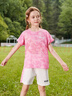 ASK JUNIOR女童套裝夏季薄款短袖t恤+短褲快干跑步兒童兩件套童裝 粉色 120 曬單實(shí)拍圖