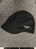速比濤（Speedo）舒適透氣速干游泳布帽高彈不勒頭游泳訓(xùn)練裝備 黑色 曬單實(shí)拍圖
