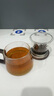 全度辦公家用茶水分離泡茶杯玻璃杯子帶蓋過(guò)濾辦公杯花茶紅茶杯三件杯 透明木把小茶杯340ml1只 曬單實(shí)拍圖