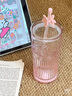 星巴克（Starbucks）桃花女神杯粉色漸變玻璃吸管杯550ml辦公室冷水杯女七夕禮物 曬單實(shí)拍圖