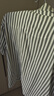無印良品（MUJI）男式 涼感雙層紗織短袖睡衣套裝 男士家居服涼感物語25年夏季 煙熏綠色豎條紋 S -M上裝170/92A下裝170/80A 曬單實(shí)拍圖