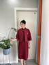 皮爾卡丹媽媽秋裝結(jié)婚禮服兩件套2025新款高貴喜婆婆婚宴裝洋氣改良旗袍裙 紅色 XL 【推薦105斤以內(nèi)穿】 曬單實拍圖