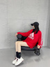 VOIC厚底牛皮小白鞋女鞋2025新款百搭運(yùn)動(dòng)休閑鞋增高系帶輕便系帶板鞋 酒紅色 38 曬單實(shí)拍圖