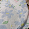 艾薇 床笠單件 1.2床笠單人防滑床罩防塵兒童水洗棉床笠  藍色花開 曬單實拍圖