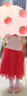 巴拉巴拉【商場同款】童裝女連衣裙兒童裙子針織網(wǎng)紗2025春兩件套 中國紅60611 110 曬單實(shí)拍圖
