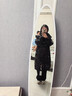 雅鹿中長(cháng)款羽絨服女冬季2025年冬季新款時(shí)尚洋氣加厚保暖休閑年輕外套 黑色 S 【推薦80-110斤】 曬單實(shí)拍圖