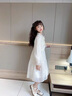 皮爾卡丹（pierre cardin）童裝女童連衣裙秋季2025新款春秋裝兒童公主裙中大童中式珍珠裙子 春秋款米白色aggskqm 120 曬單實(shí)拍圖